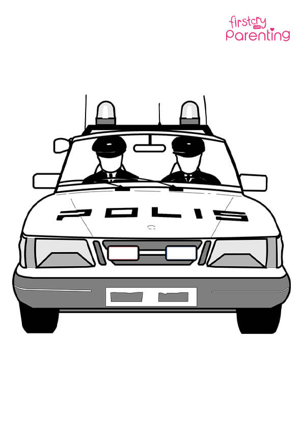 Exciting Police Car Coloring Pages Printable 29