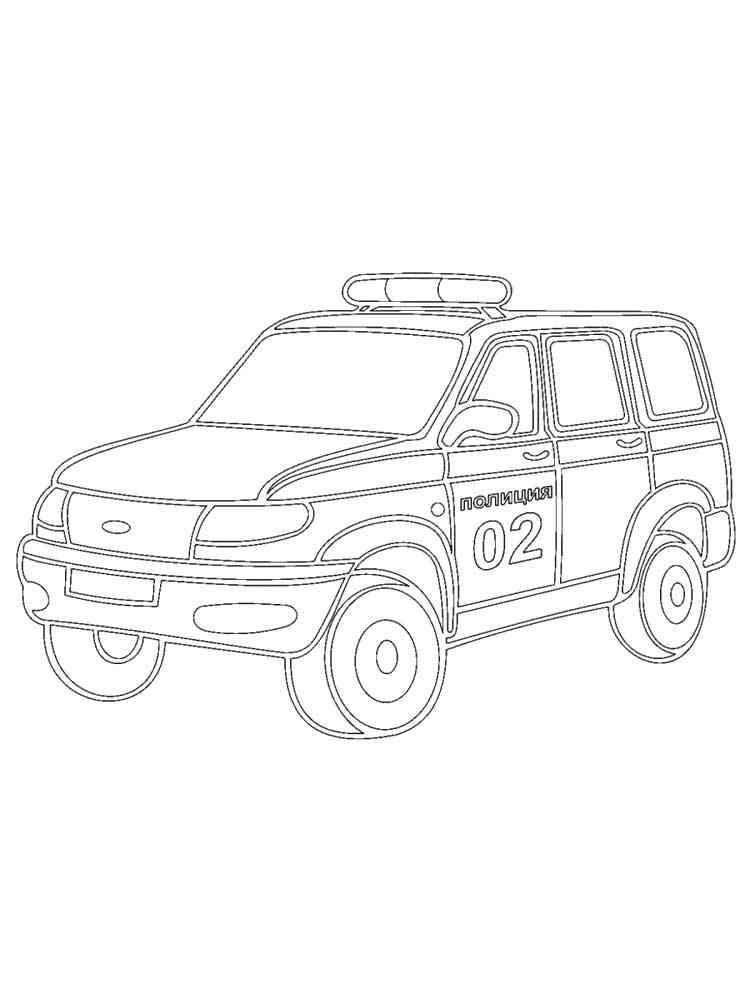 Exciting Police Car Coloring Pages Printable 30