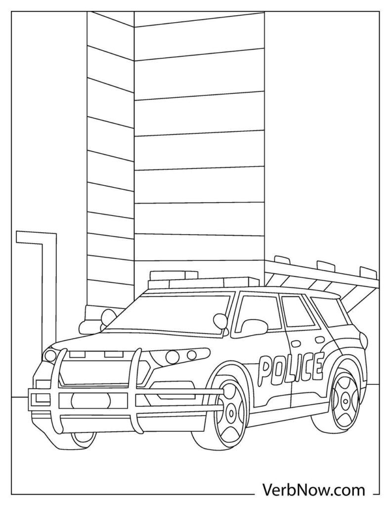 Exciting Police Car Coloring Pages Printable 31