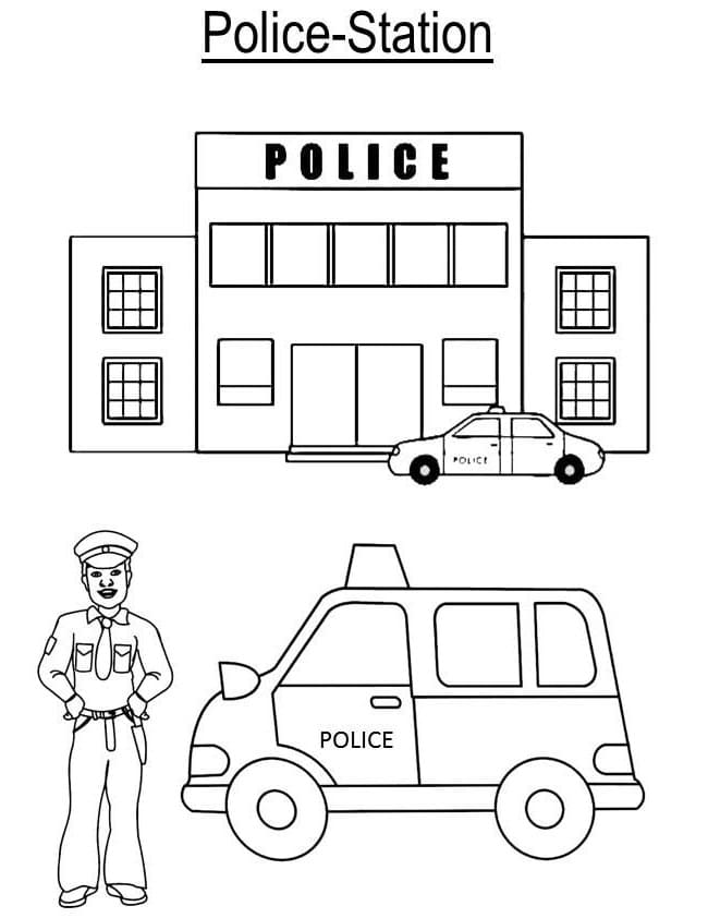 Exciting Police Car Coloring Pages Printable 33