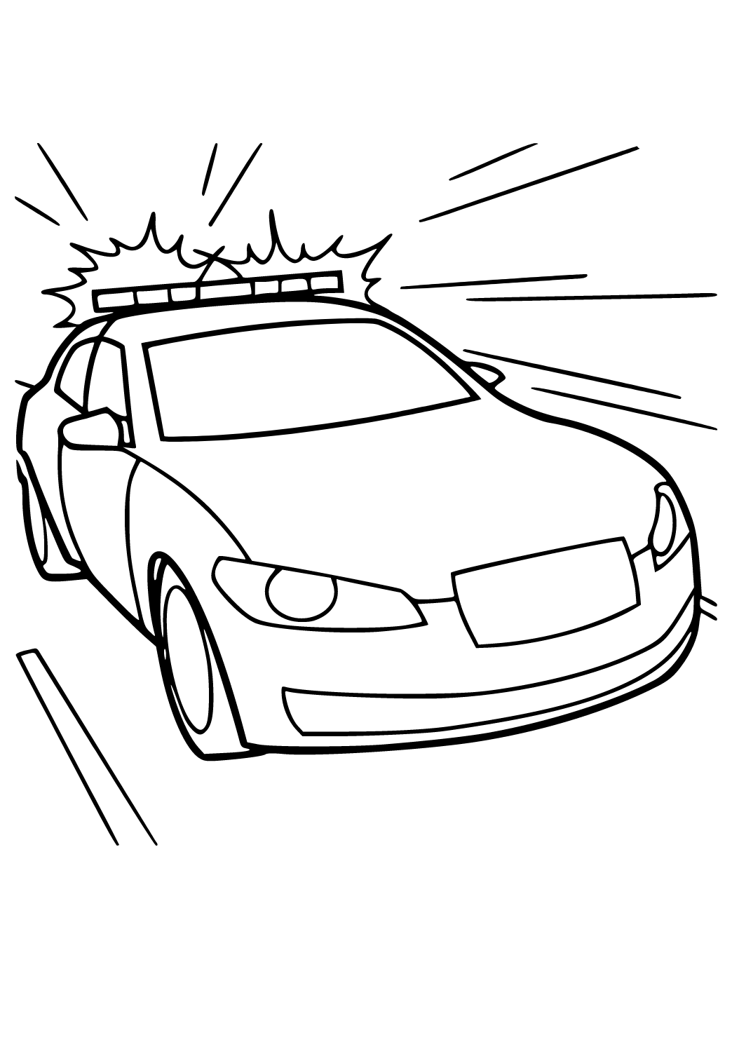 Exciting Police Car Coloring Pages Printable 7