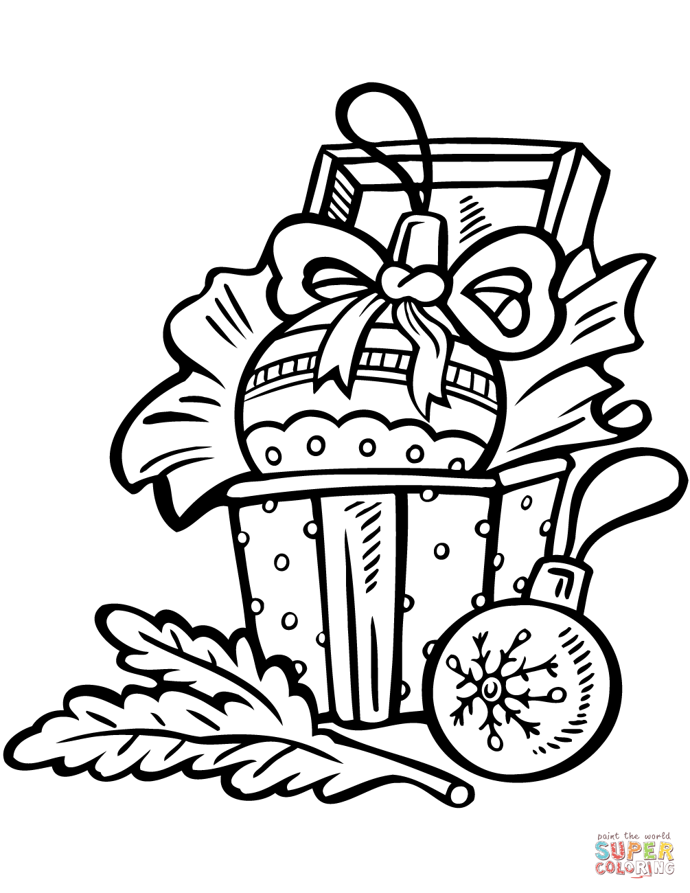 Festive Christmas Coloring Pages Printable 1