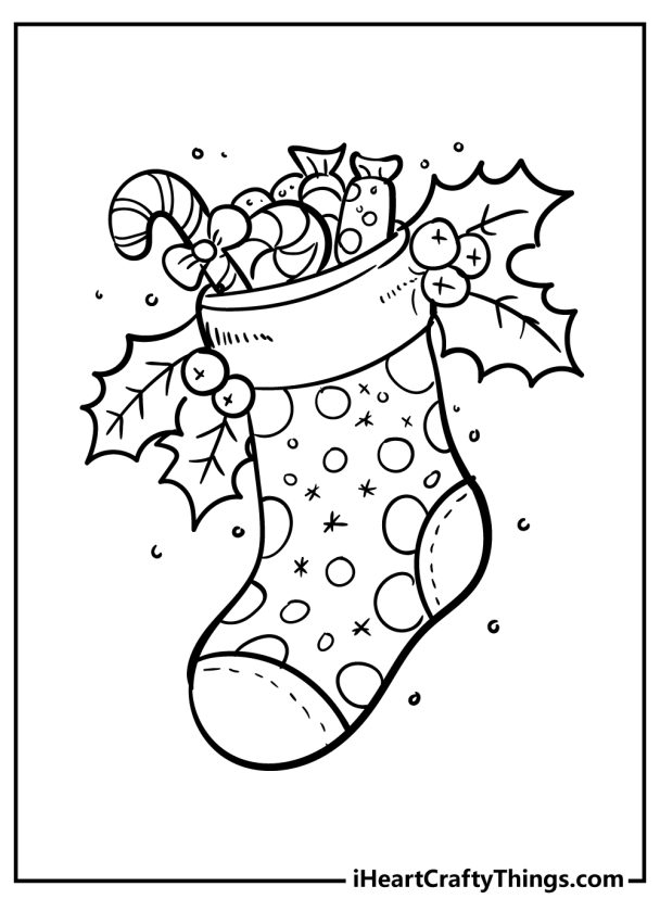 Festive Christmas Coloring Pages Printable 2