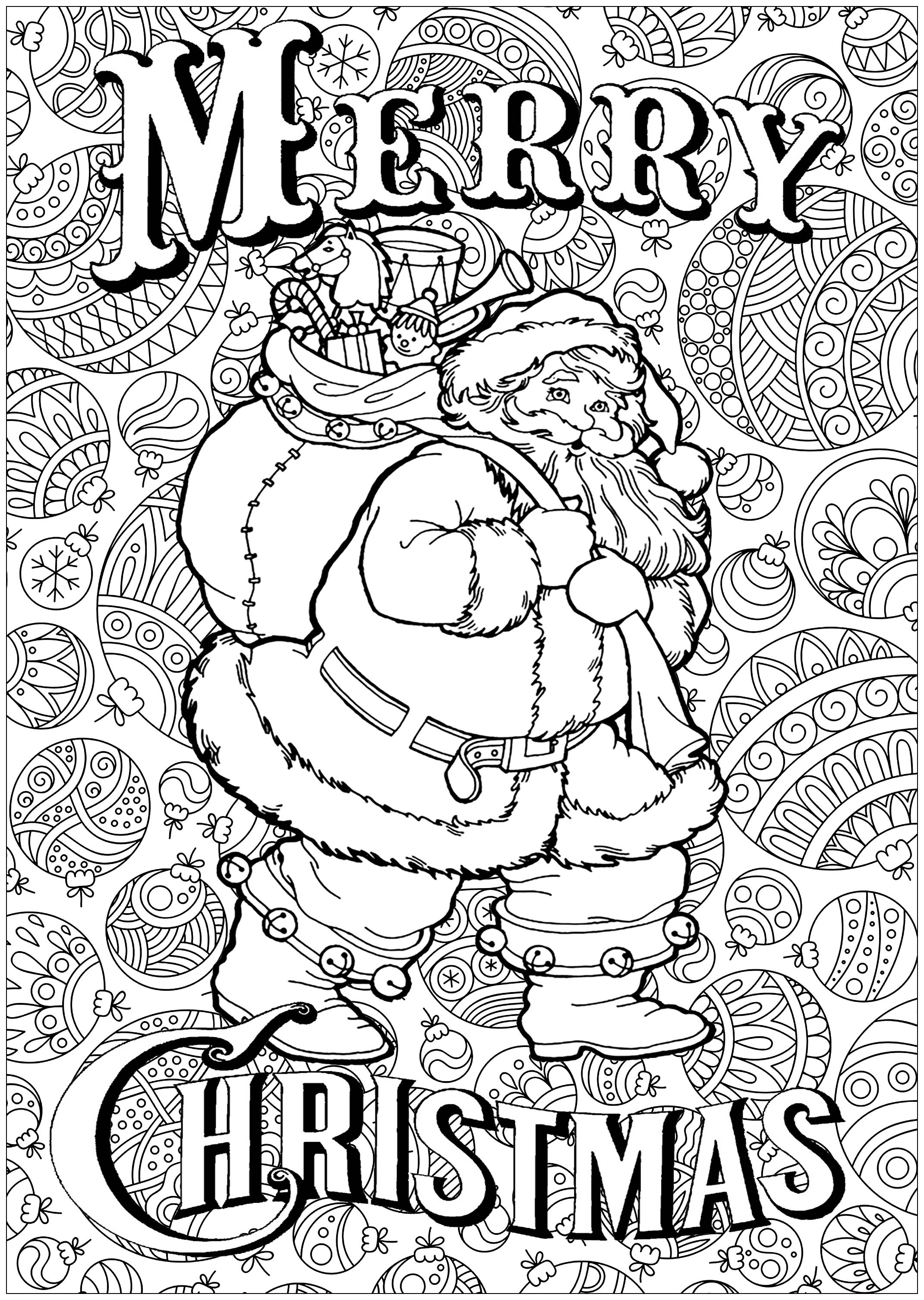 Festive Christmas Coloring Pages Printable 23