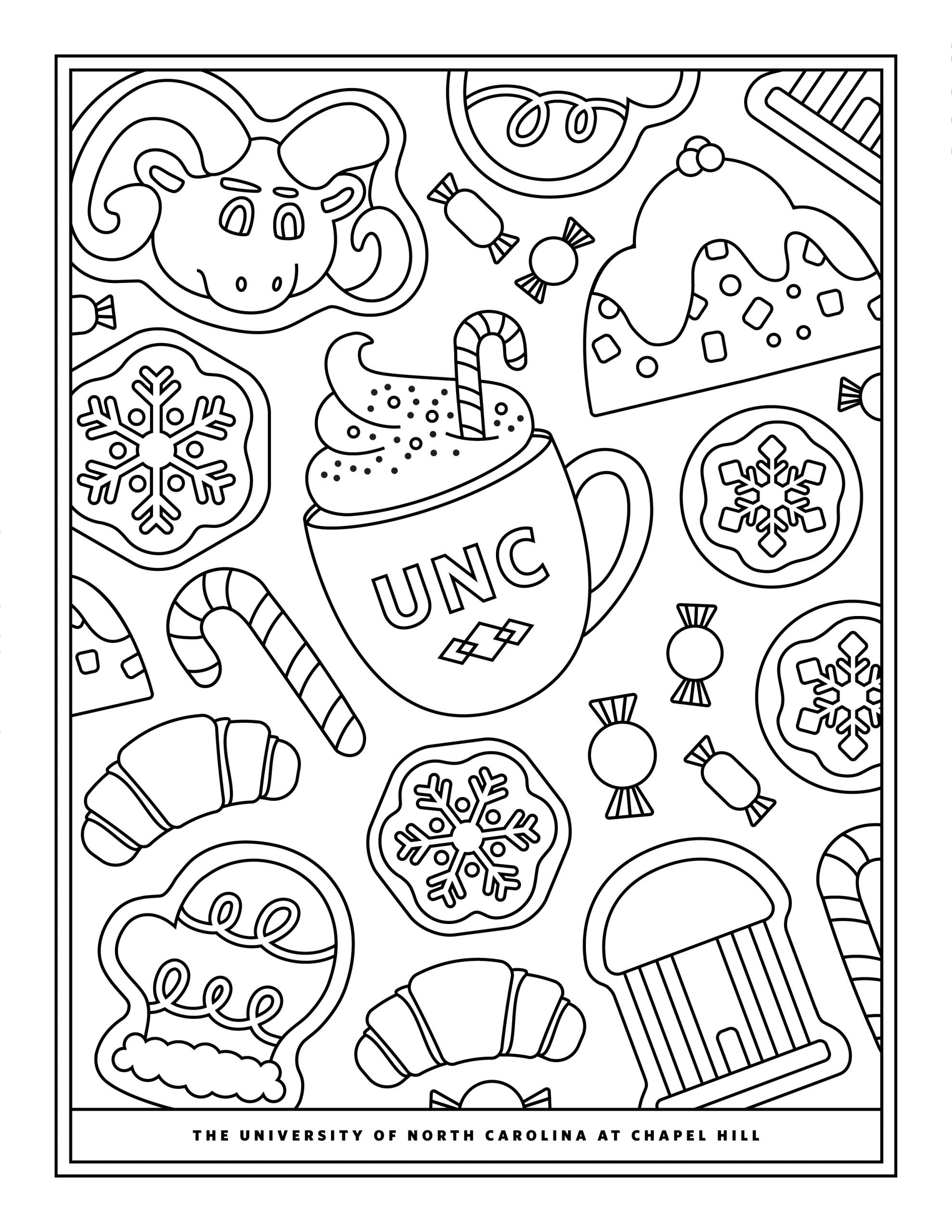 Festive Christmas Coloring Pages Printable 3