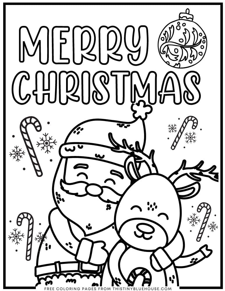 Festive Christmas Coloring Pages Printable 5