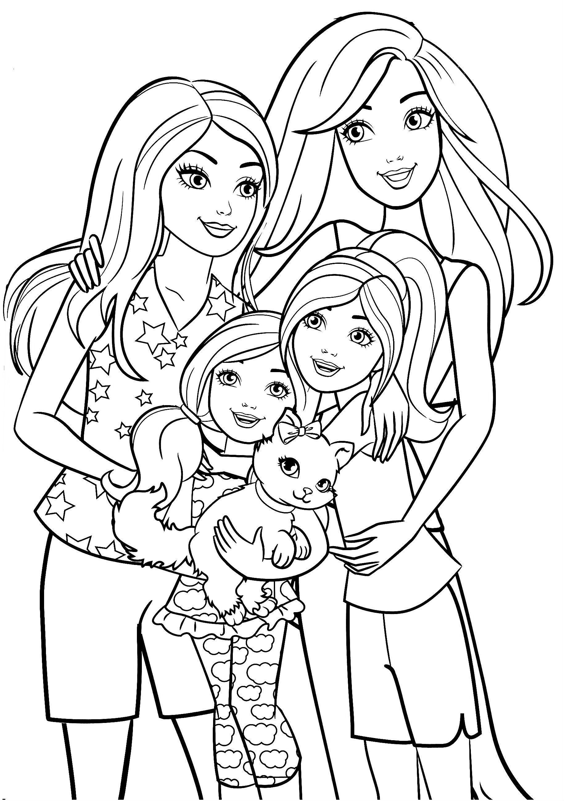 Lovely Barbie Coloring Pages Printable 15