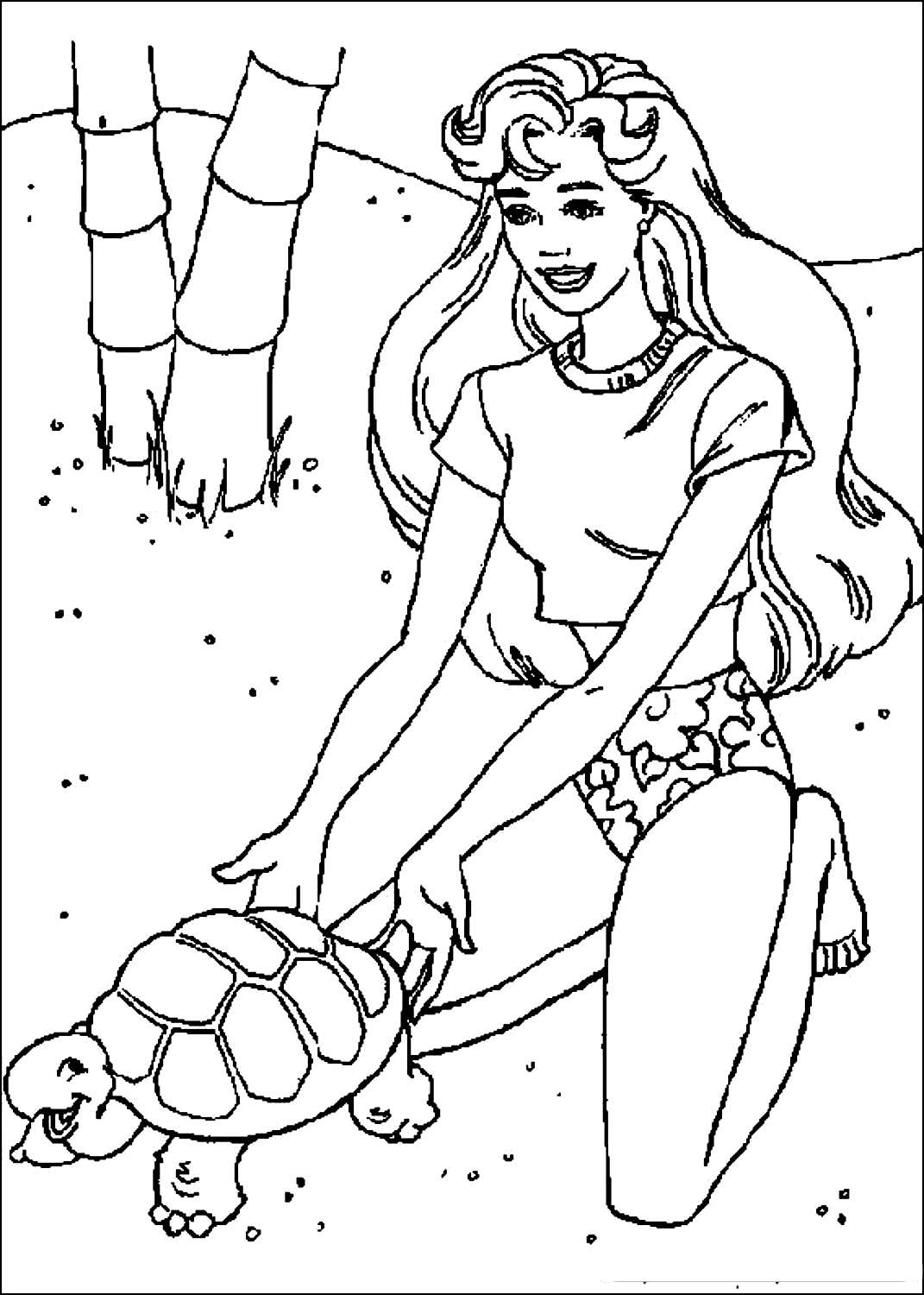 Lovely Barbie Coloring Pages Printable 18