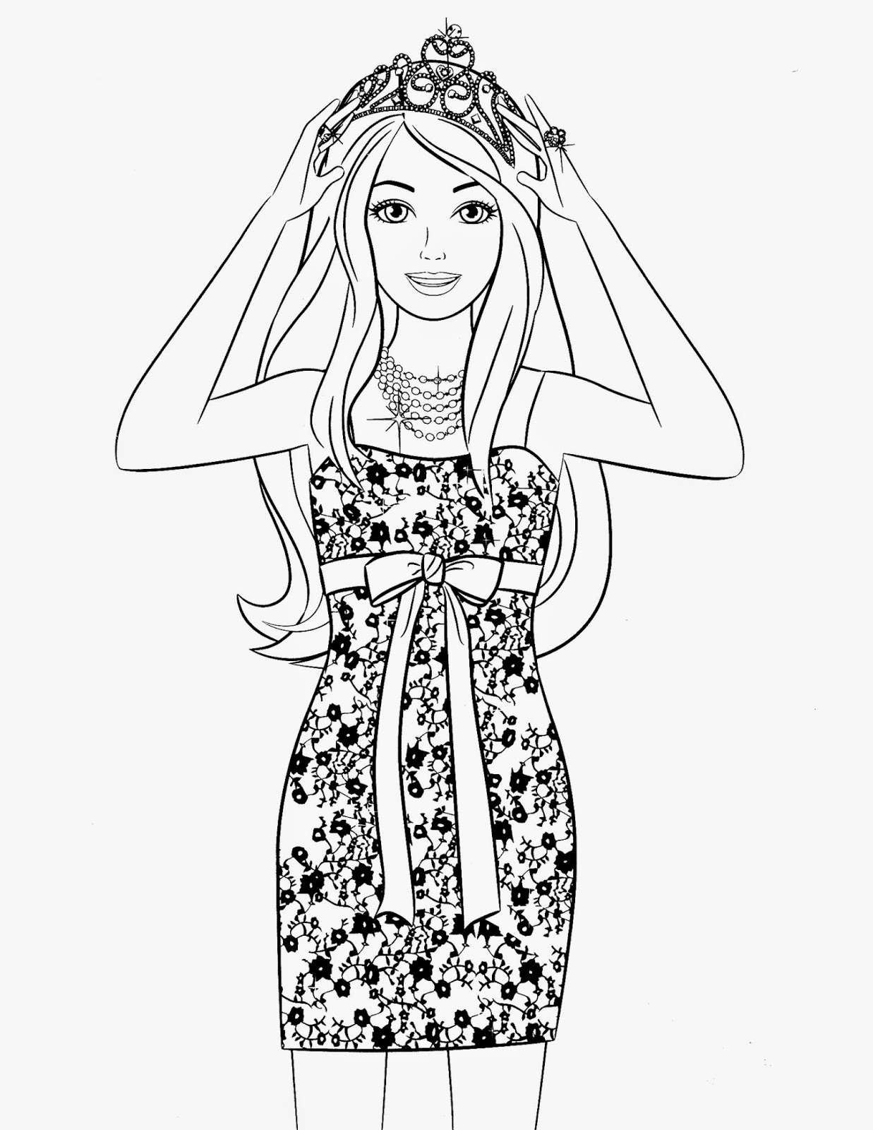 Lovely Barbie Coloring Pages Printable 21