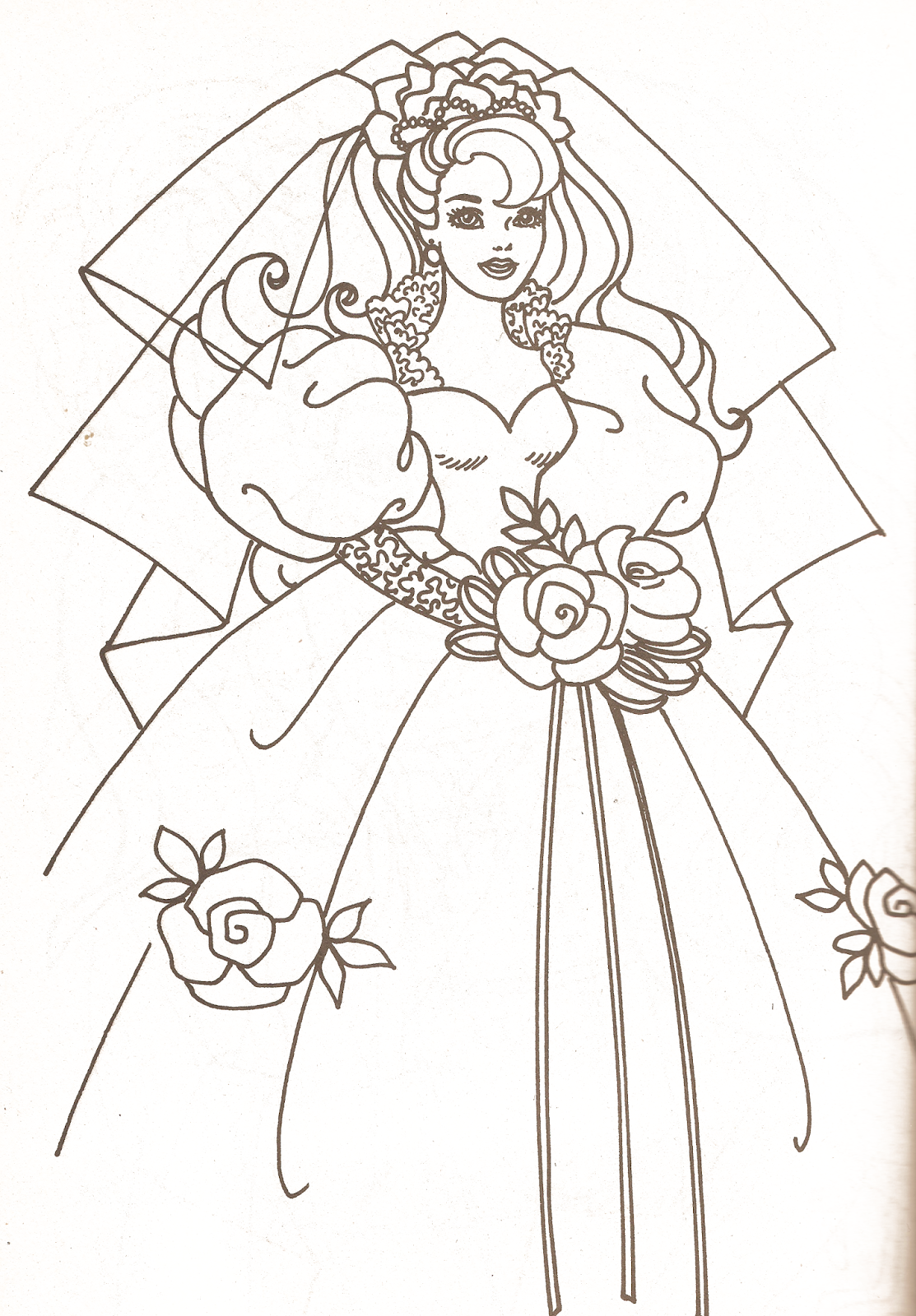 Lovely Barbie Coloring Pages Printable 23