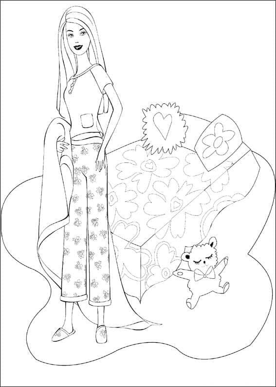 Lovely Barbie Coloring Pages Printable 24