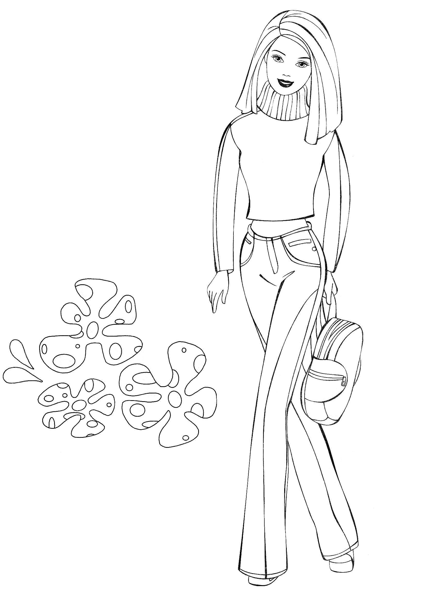 Lovely Barbie Coloring Pages Printable 29