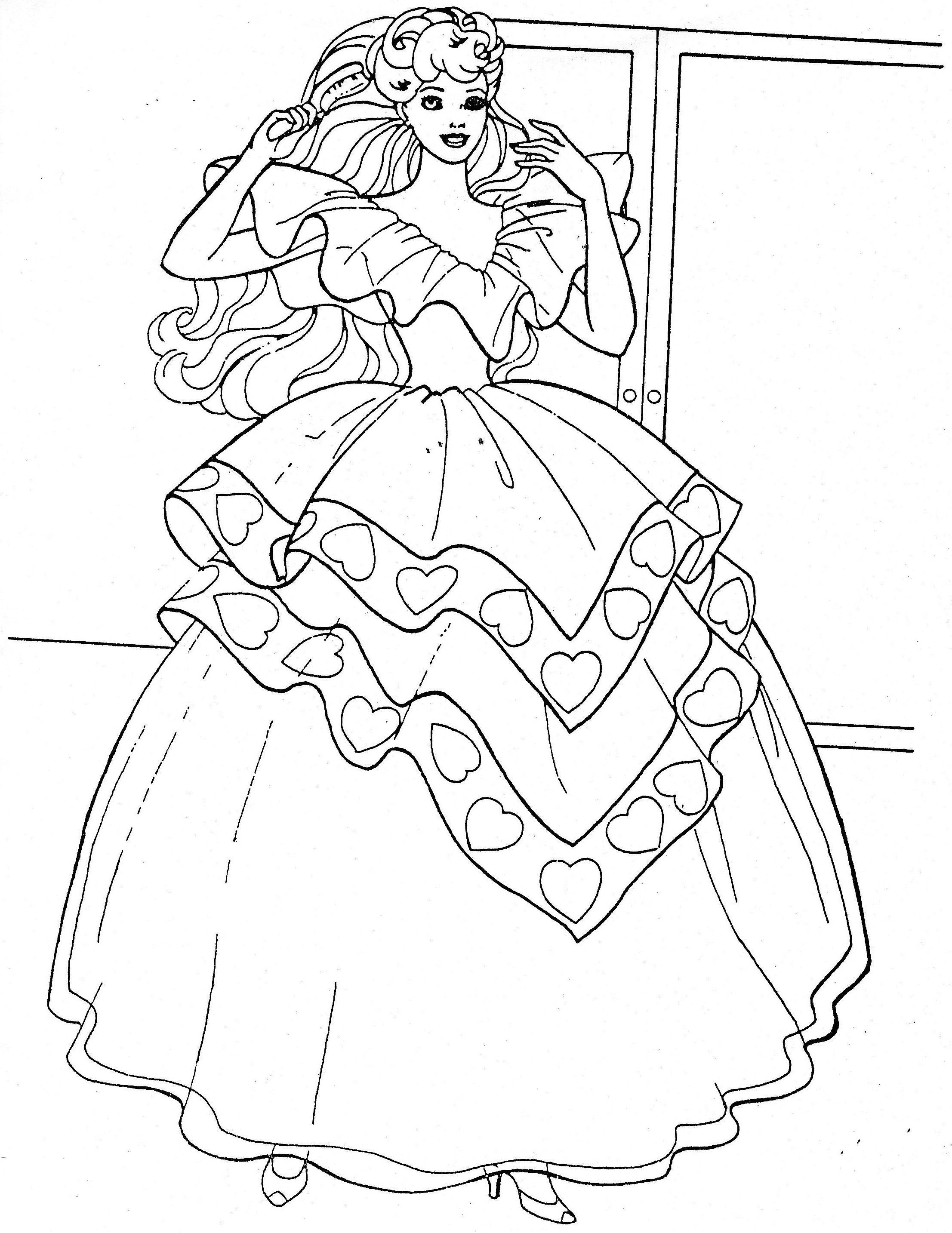 Lovely Barbie Coloring Pages Printable 32