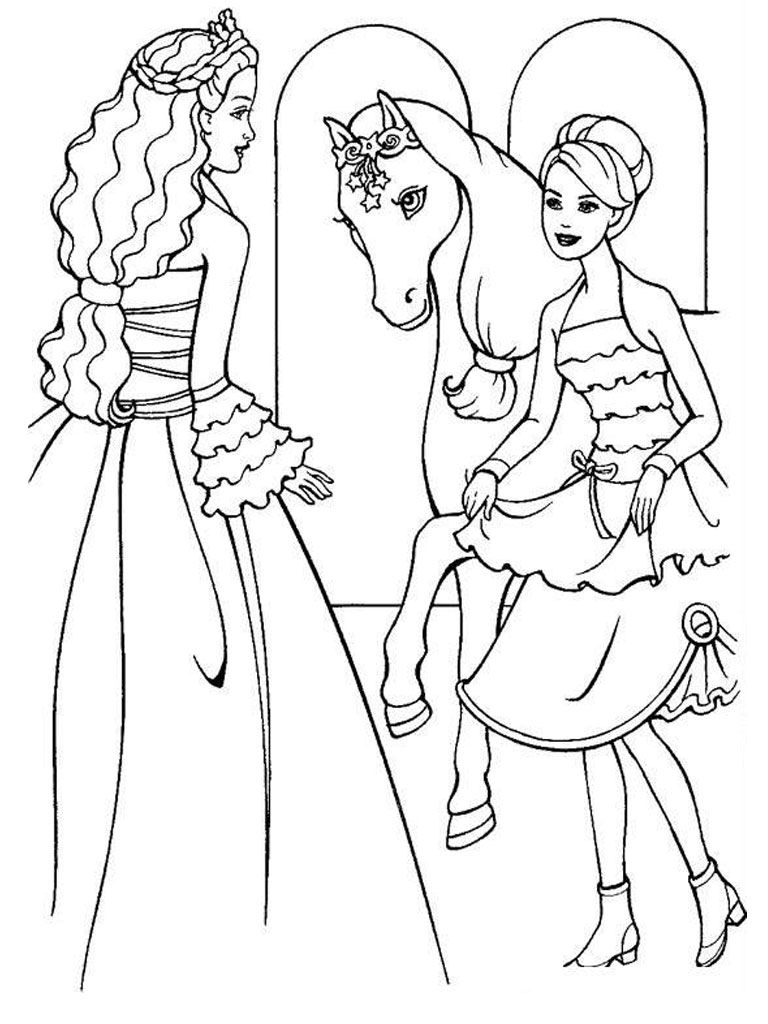 Lovely Barbie Coloring Pages Printable 34