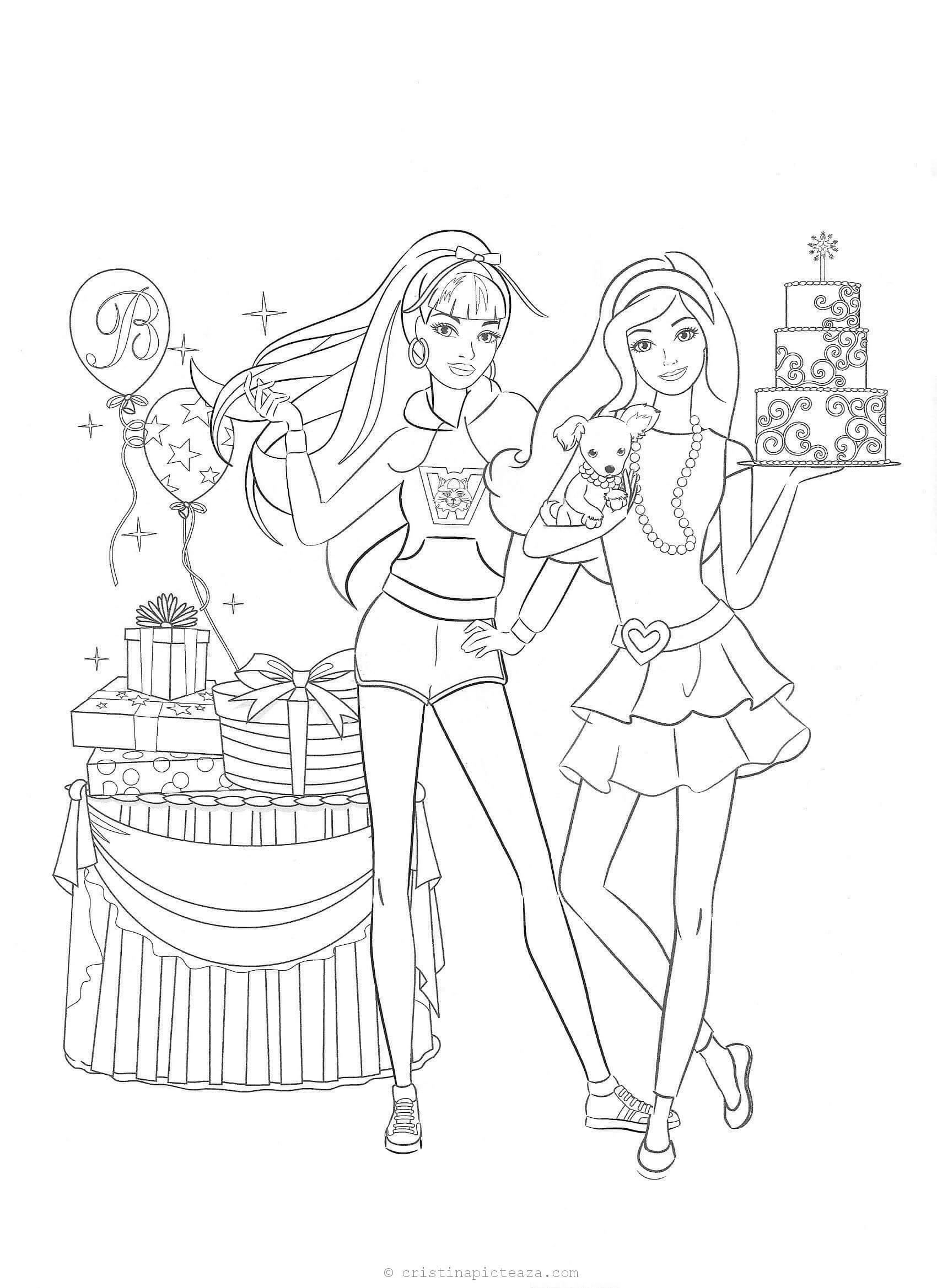 Lovely Barbie Coloring Pages Printable 5