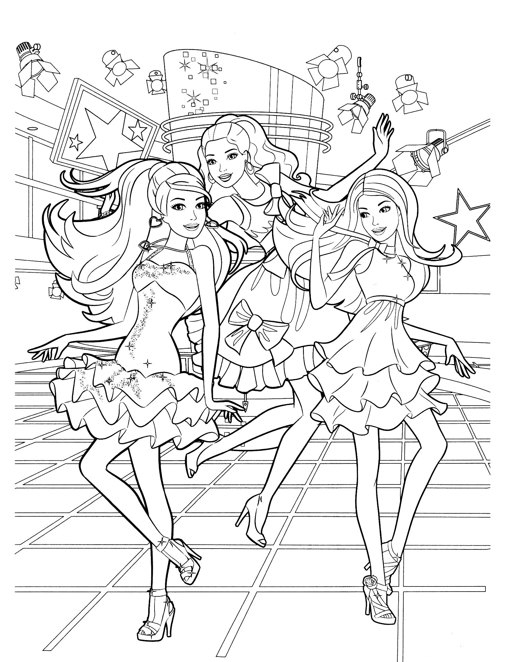 Lovely Barbie Coloring Pages Printable 9