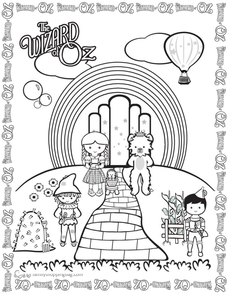 Magical Wizard Of Oz Coloring Pages Printable 31