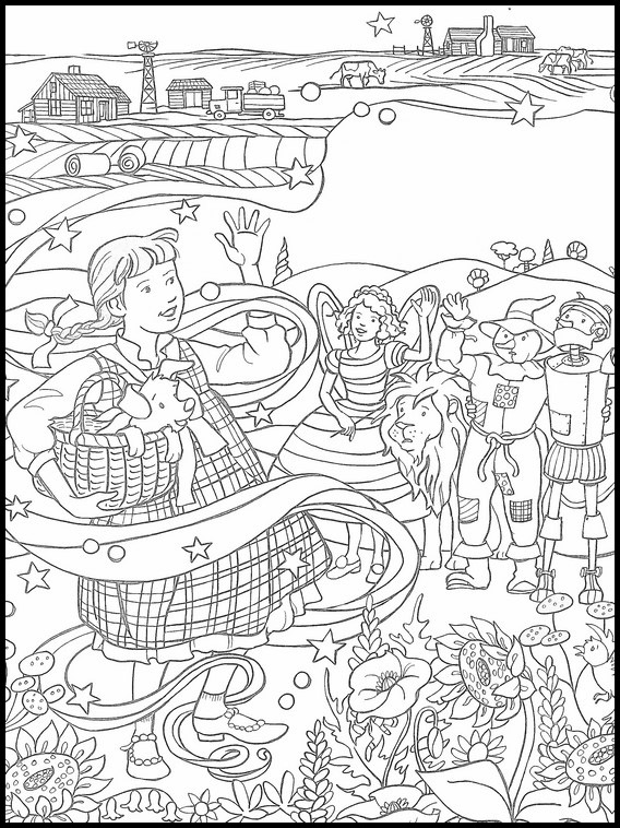 Magical Wizard Of Oz Coloring Pages Printable 32