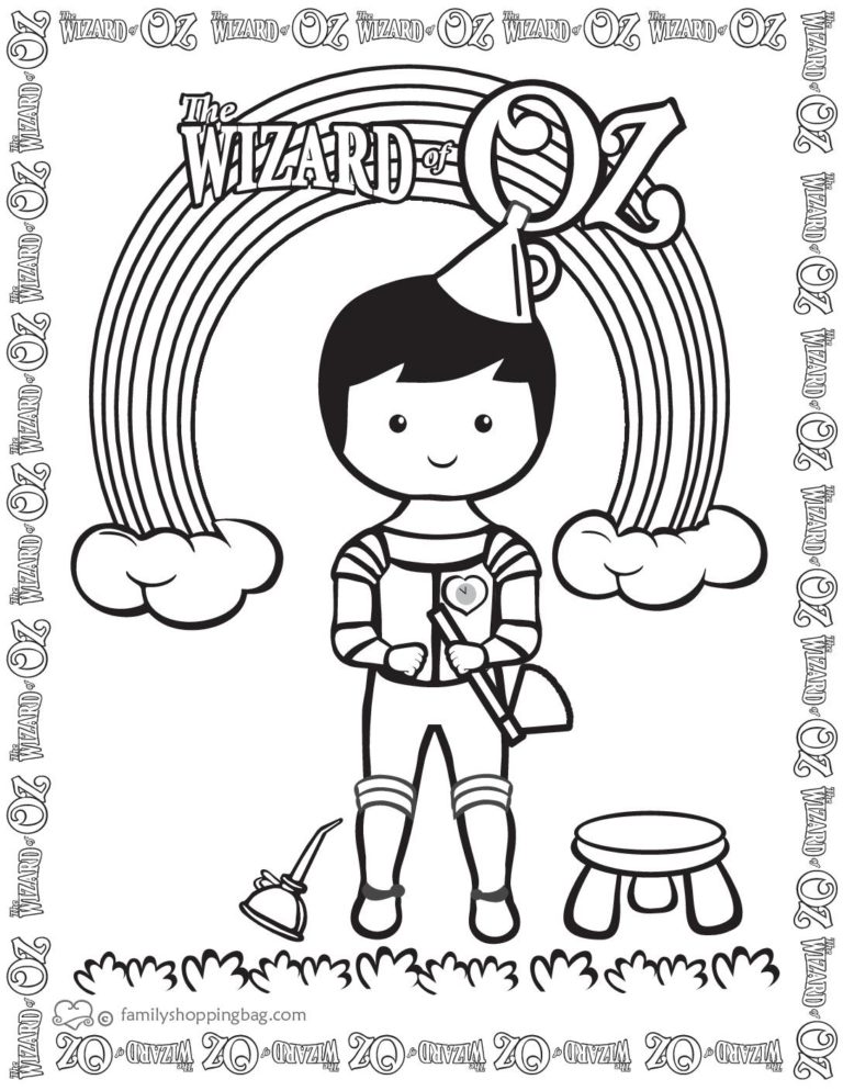 Magical Wizard Of Oz Coloring Pages Printable 33