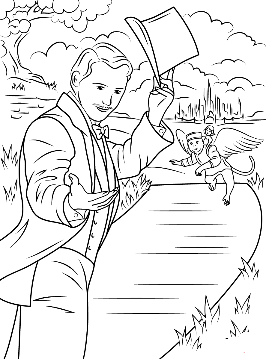 Magical Wizard Of Oz Coloring Pages Printable 34