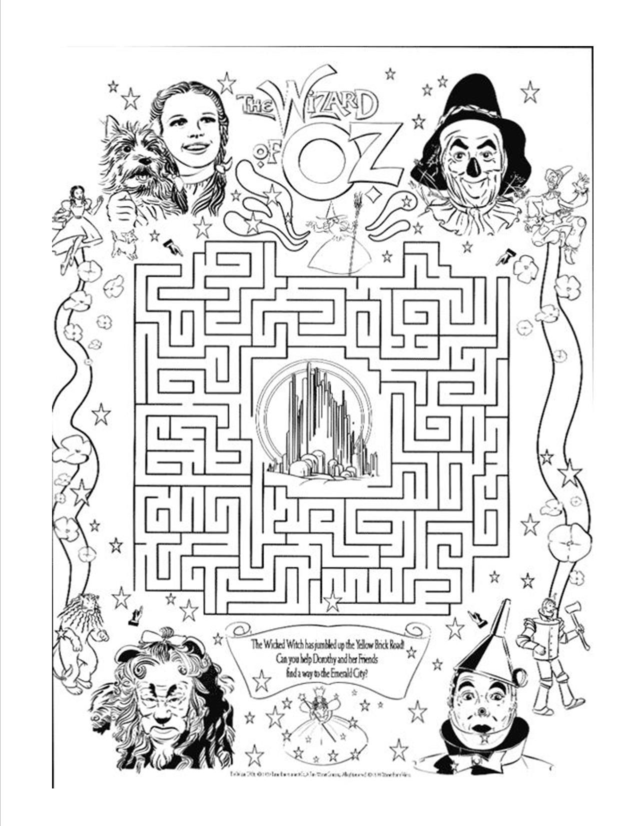 Magical Wizard Of Oz Coloring Pages Printable 5