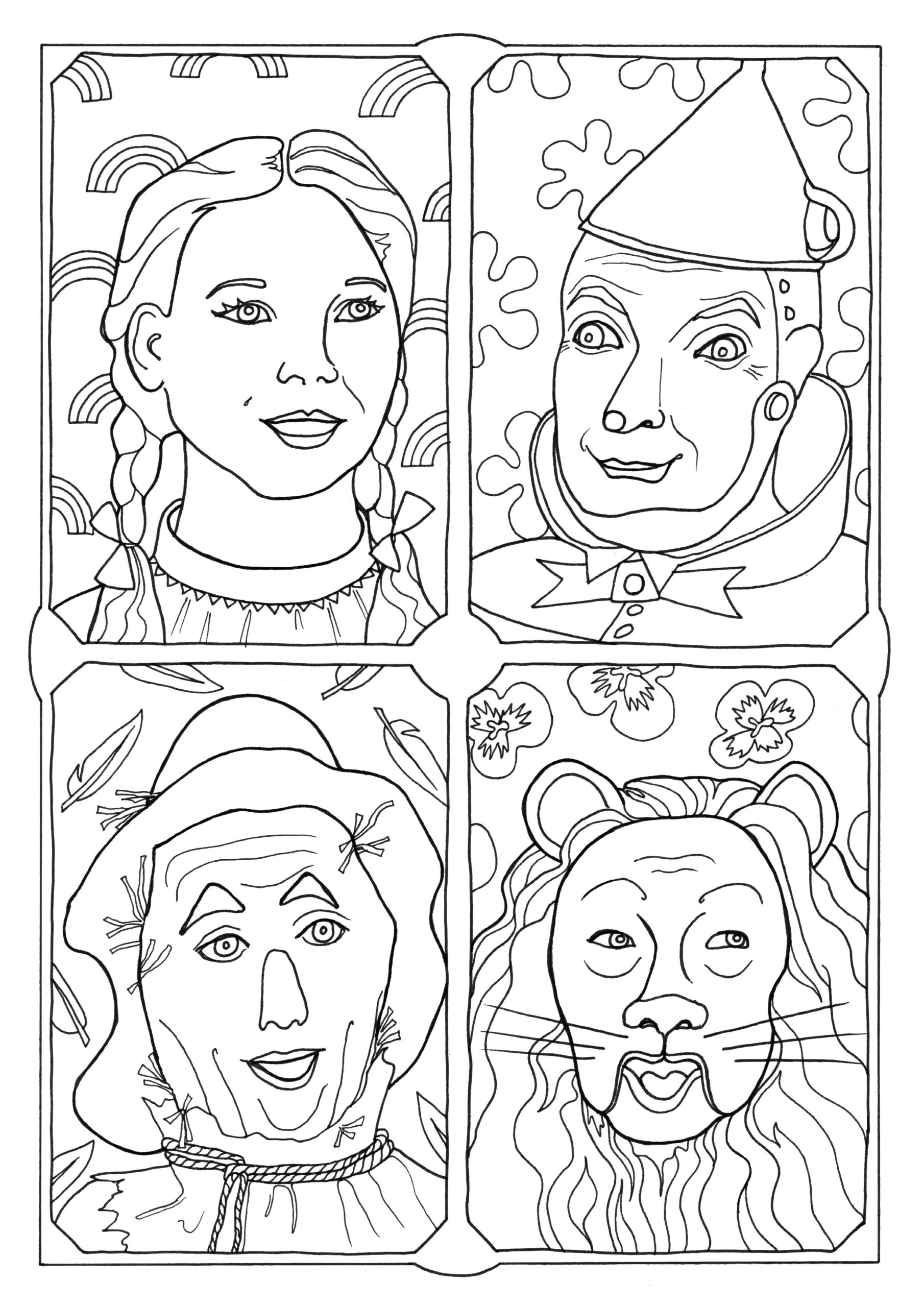 Magical Wizard Of Oz Coloring Pages Printable 8