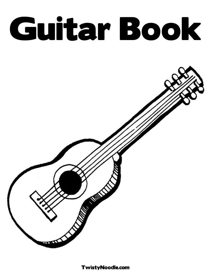 Melodic Guitar Coloring Pages Printable 1