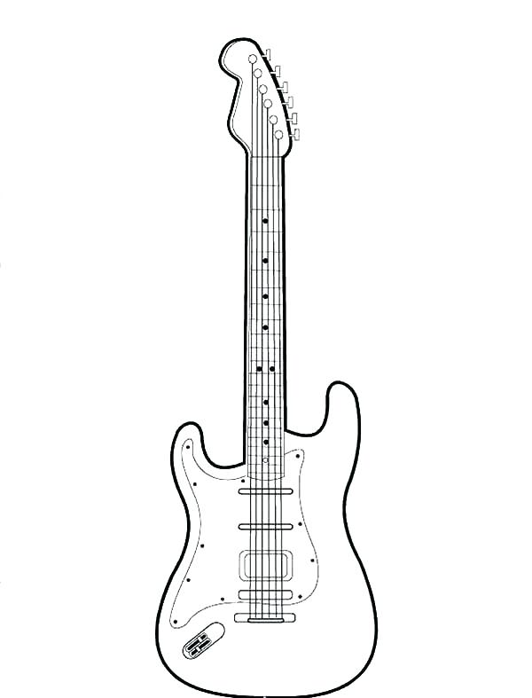 Melodic Guitar Coloring Pages Printable 15