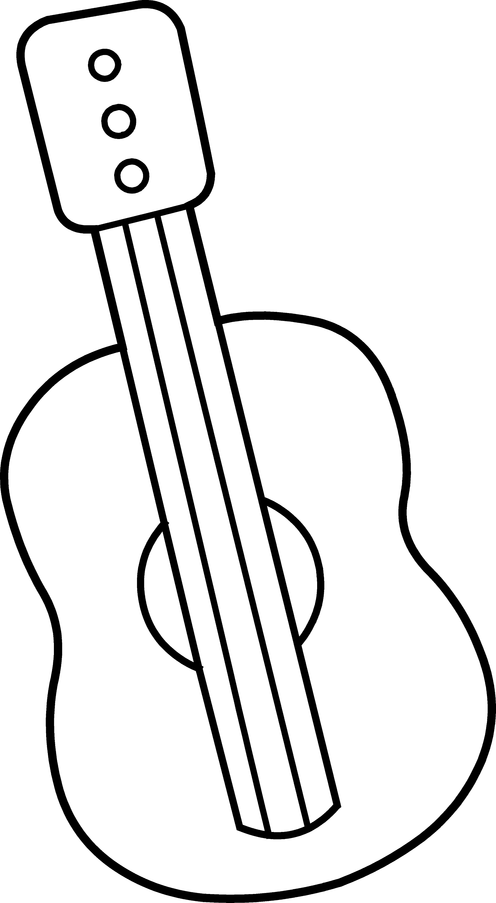 Melodic Guitar Coloring Pages Printable 2