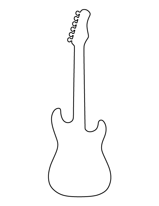 Melodic Guitar Coloring Pages Printable 30