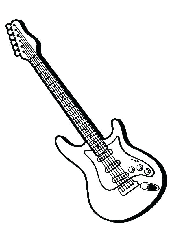 Melodic Guitar Coloring Pages Printable 35