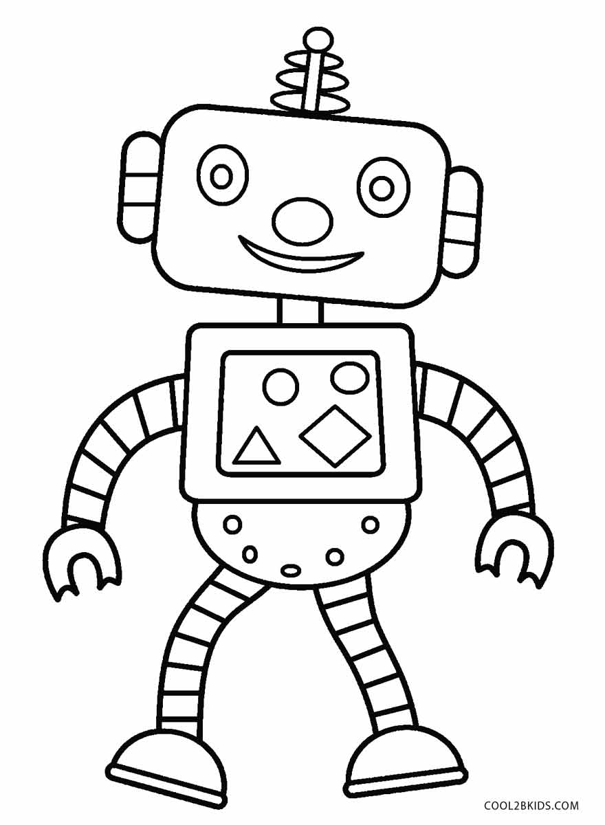 Robotic Coloring Pages Printable 1