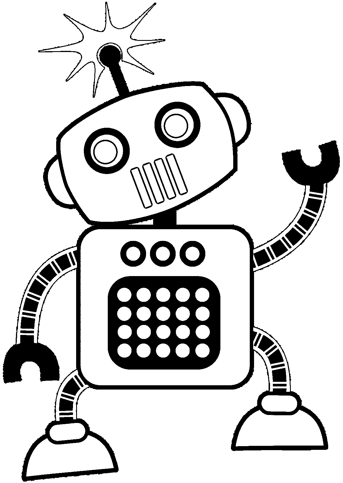 Robotic Coloring Pages Printable 2