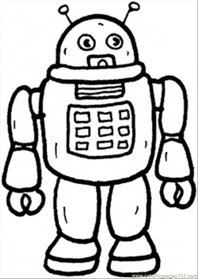 Robotic Coloring Pages Printable 3