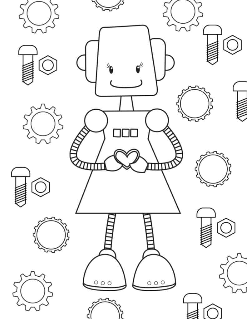 Robotic Coloring Pages Printable 33