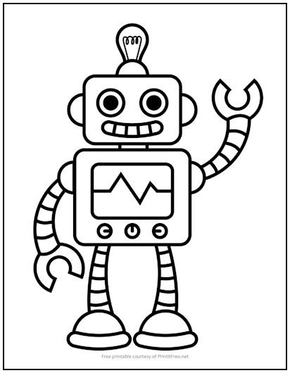 Robotic Coloring Pages Printable 35