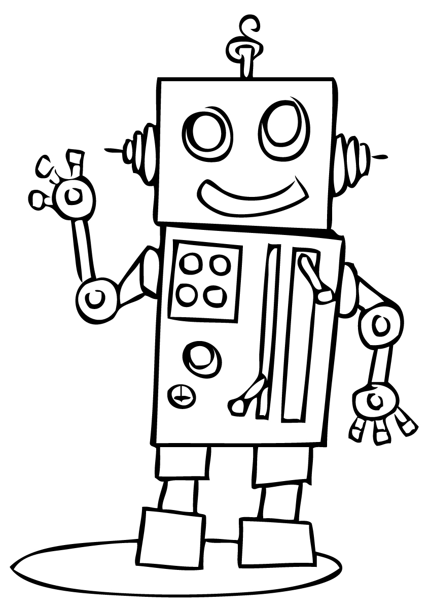 Robotic Coloring Pages Printable 4