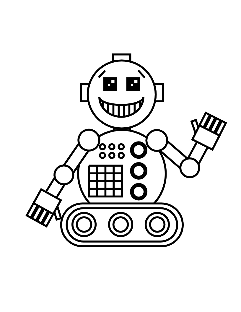 Robotic Coloring Pages Printable 5