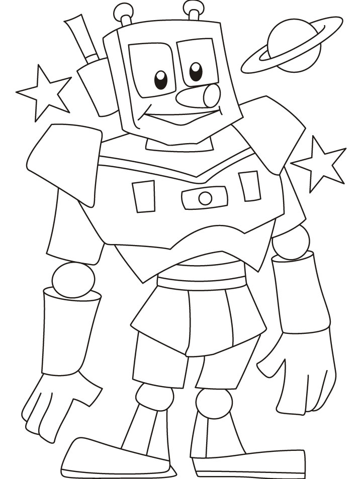 Robotic Coloring Pages Printable 7