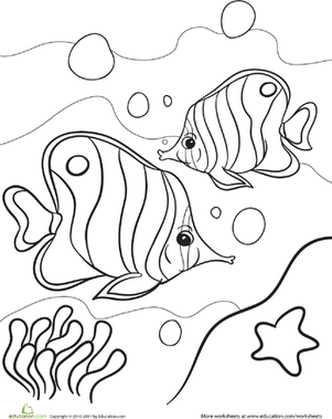 Tropical Fish Coloring Pages Printable 10