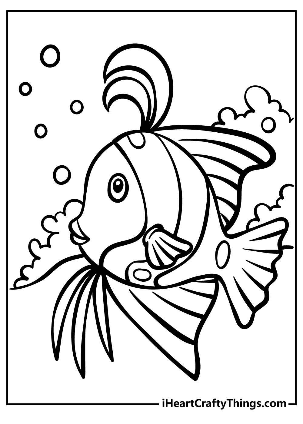 Tropical Fish Coloring Pages Printable 2