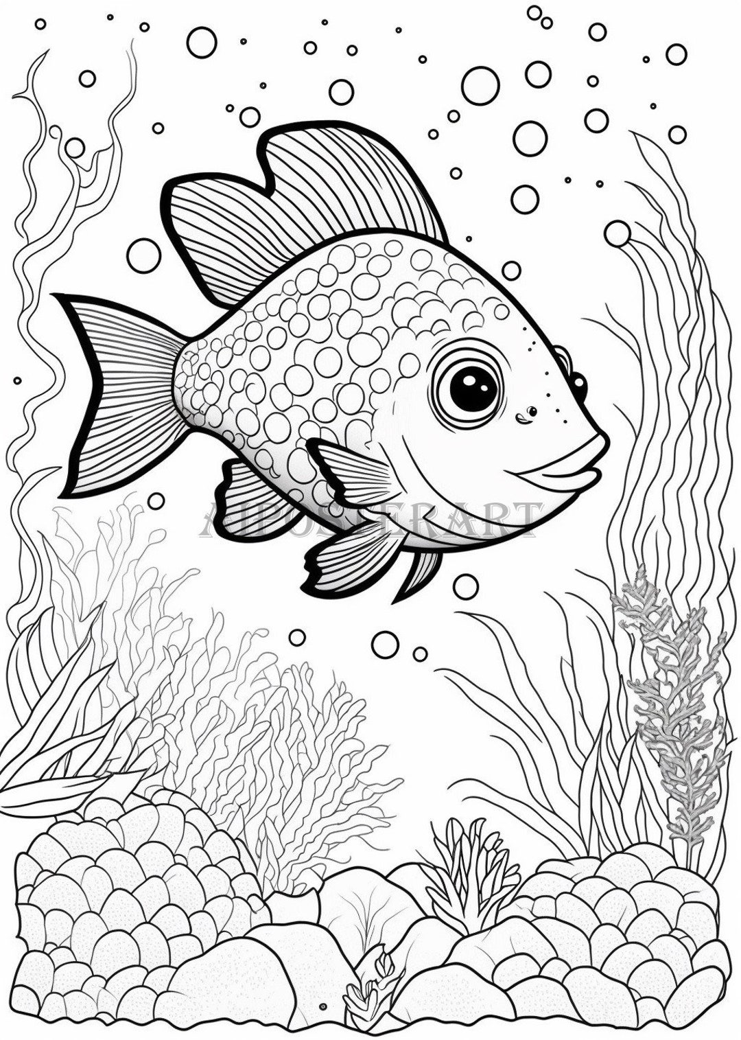 Tropical Fish Coloring Pages Printable 25