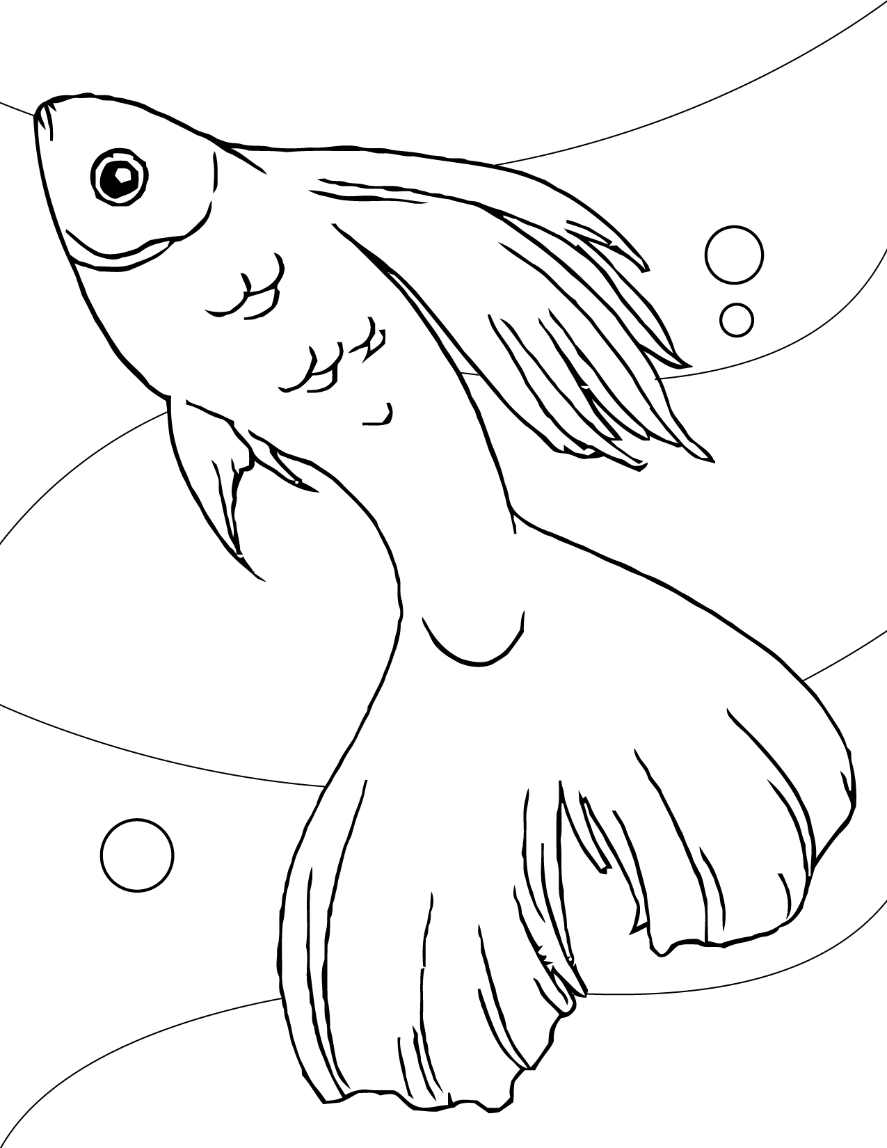 Tropical Fish Coloring Pages Printable 3