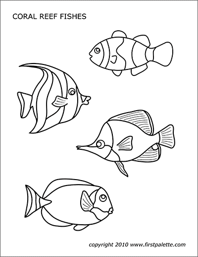 Tropical Fish Coloring Pages Printable 34