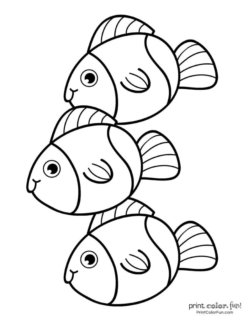 Tropical Fish Coloring Pages Printable 7