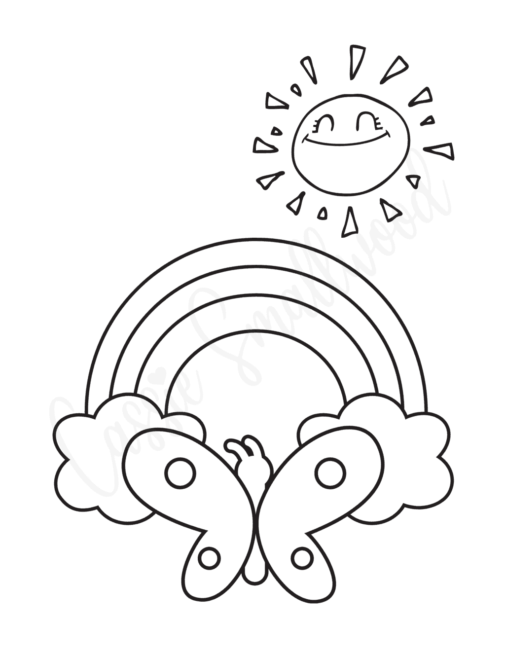 Vibrant Rainbow Coloring Pages Printable 10