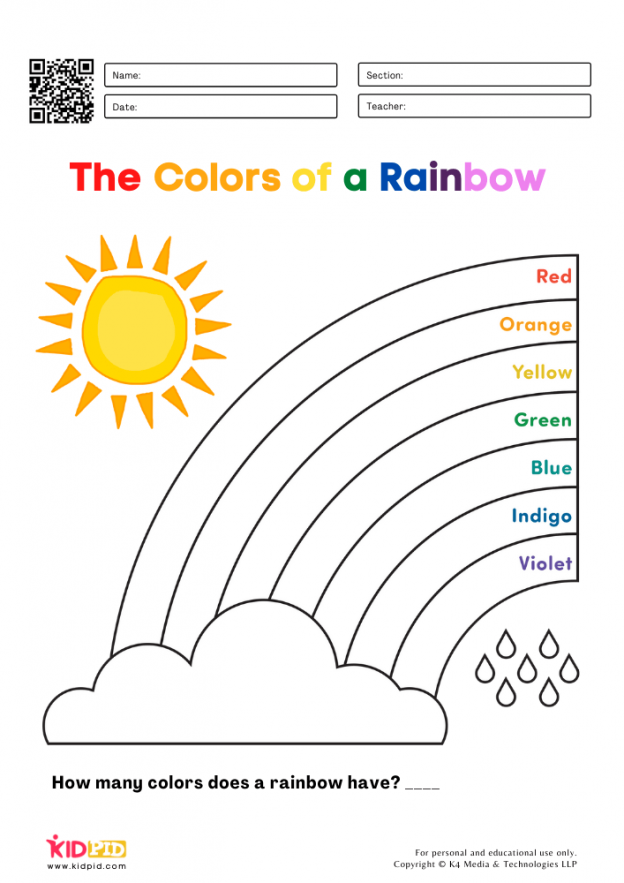 Vibrant Rainbow Coloring Pages Printable 16