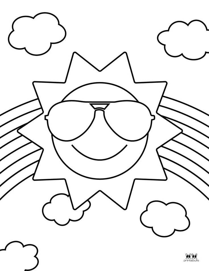 Vibrant Rainbow Coloring Pages Printable 22