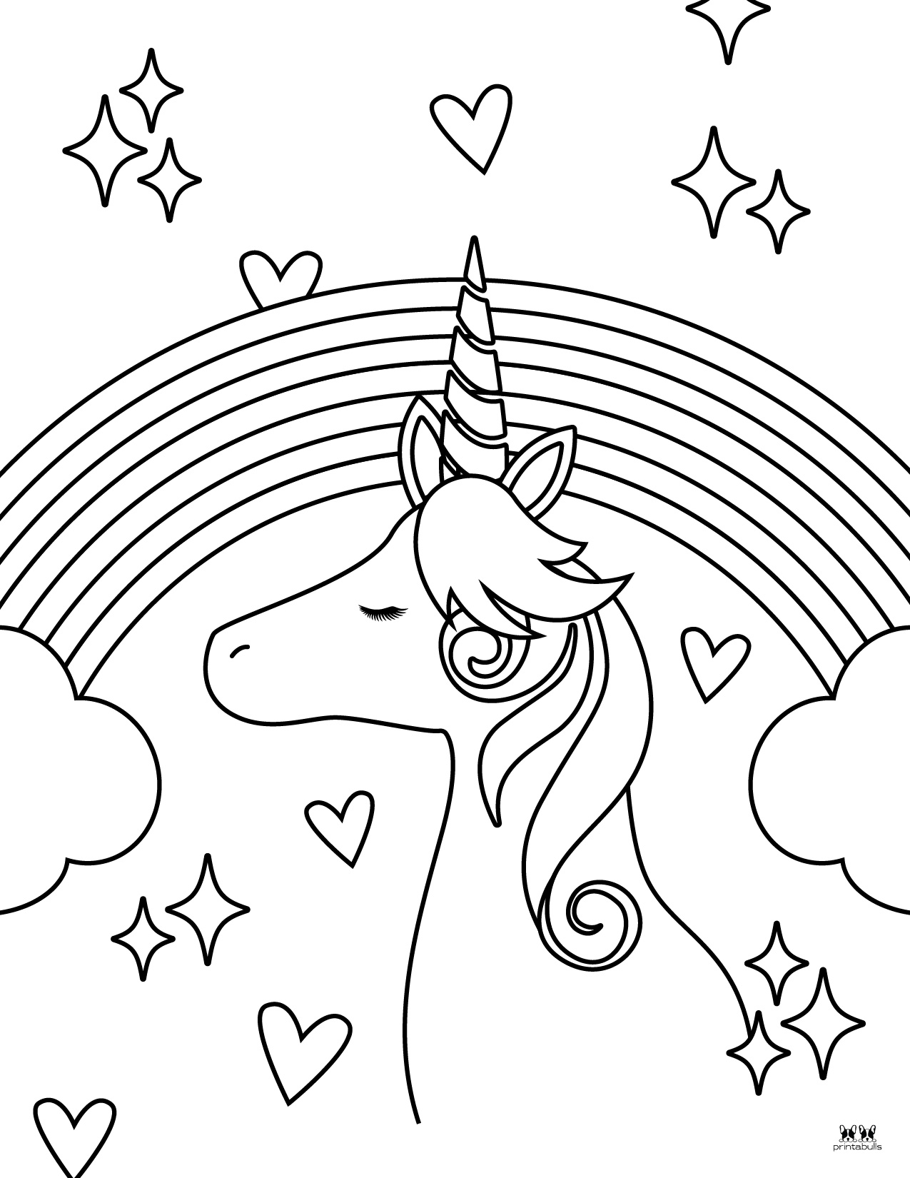 Vibrant Rainbow Coloring Pages Printable 27