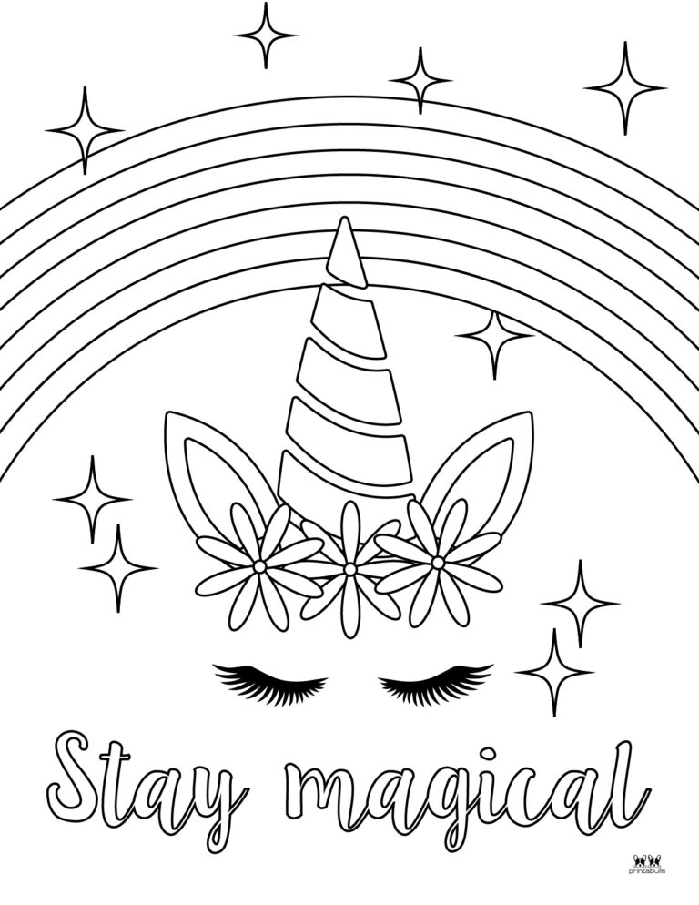 Vibrant Rainbow Coloring Pages Printable 7